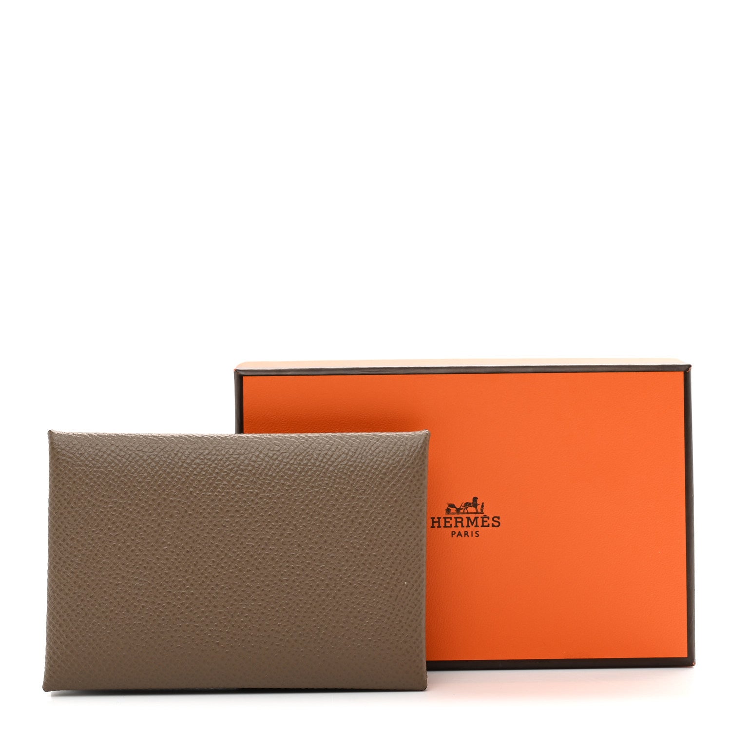 Hermes Epsom Calvi Card Case Etoupe 8 of 8
