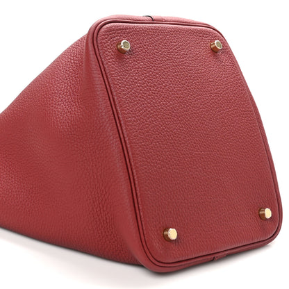 Hermes Taurillon Clemence Picotin Lock 22 MM Rouge H 9 of 10