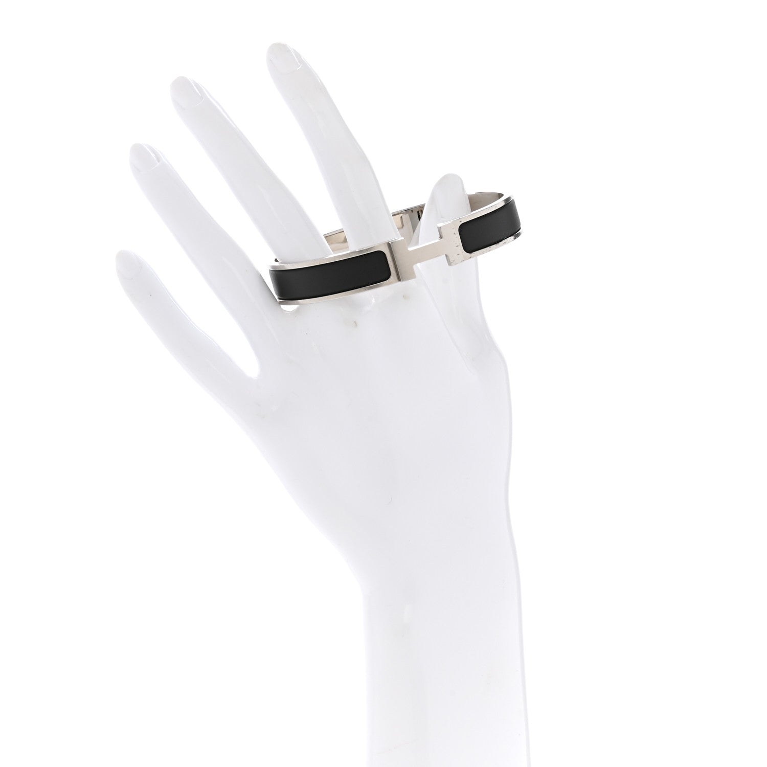 Hermes Matte Enamel Narrow Clic Clac HH Bracelet GM Black 2 of 5