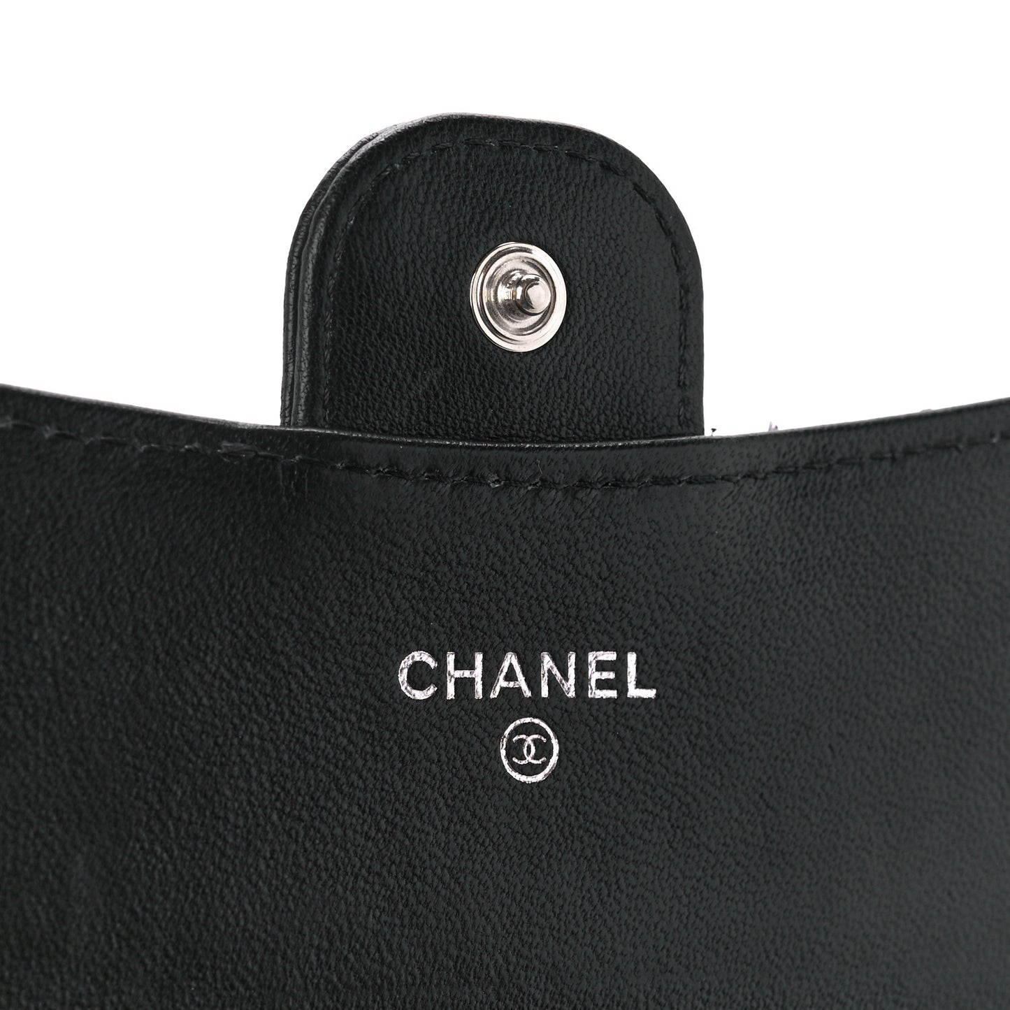 Lambskin Quilted Large Gusset Flap Wallet So Black
