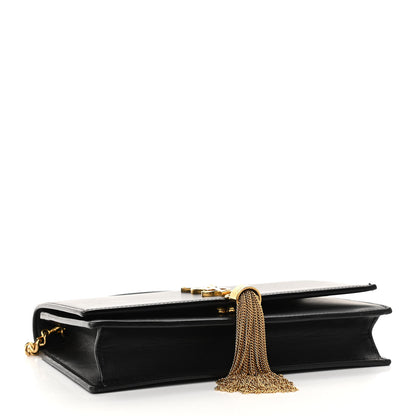 Saint Laurent Smooth Calfskin Classic Monogram Kate Tassel Chain Wallet Black 4 of 11
