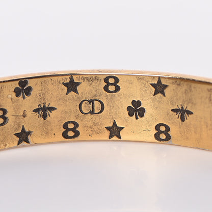 Christian Dior Metal Star Logo Bracelet Cuff Gold 4 of 5