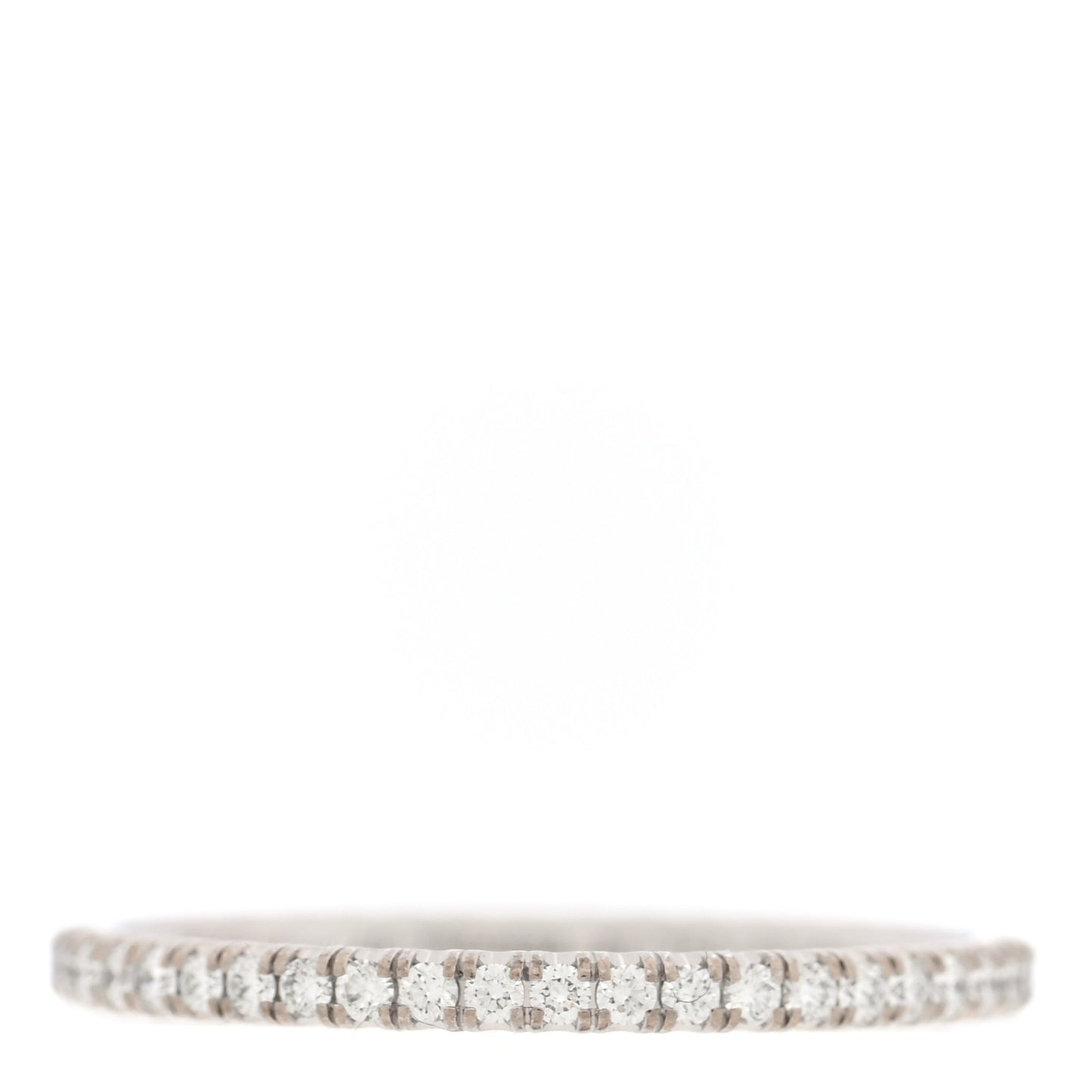 18K White Gold Diamond 1.5mm Étincelle de Cartier Wedding Band Ring 49 5