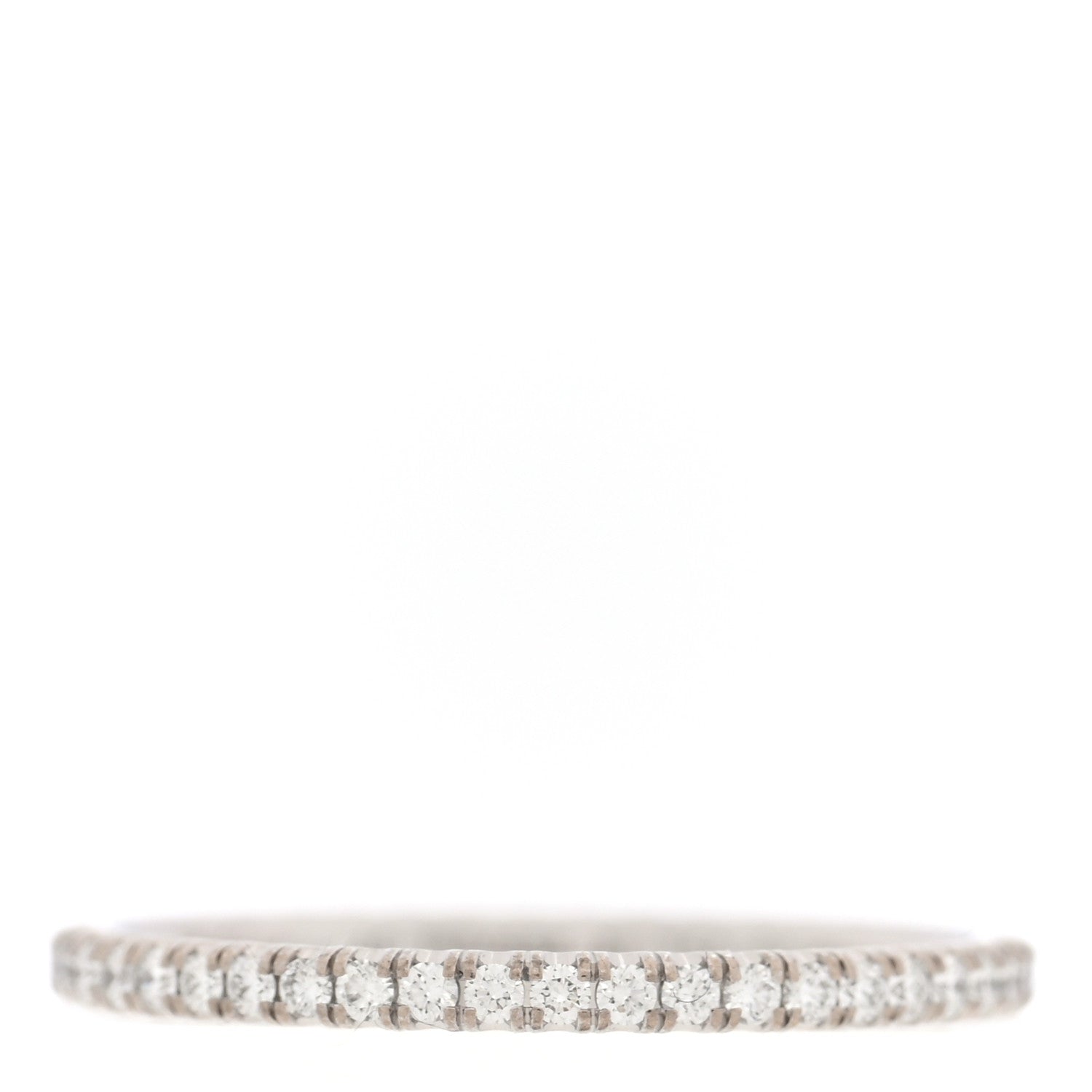Cartier 18K White Gold Diamond 1.5mm Étincelle de Cartier Wedding Band Ring 49 5 3 of 5
