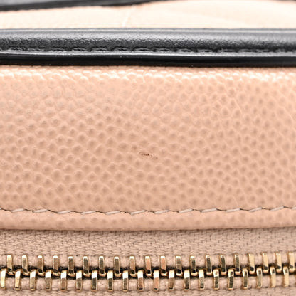 Chanel Caviar Quilted Round Filigree Crossbody Beige Black 12 of 12
