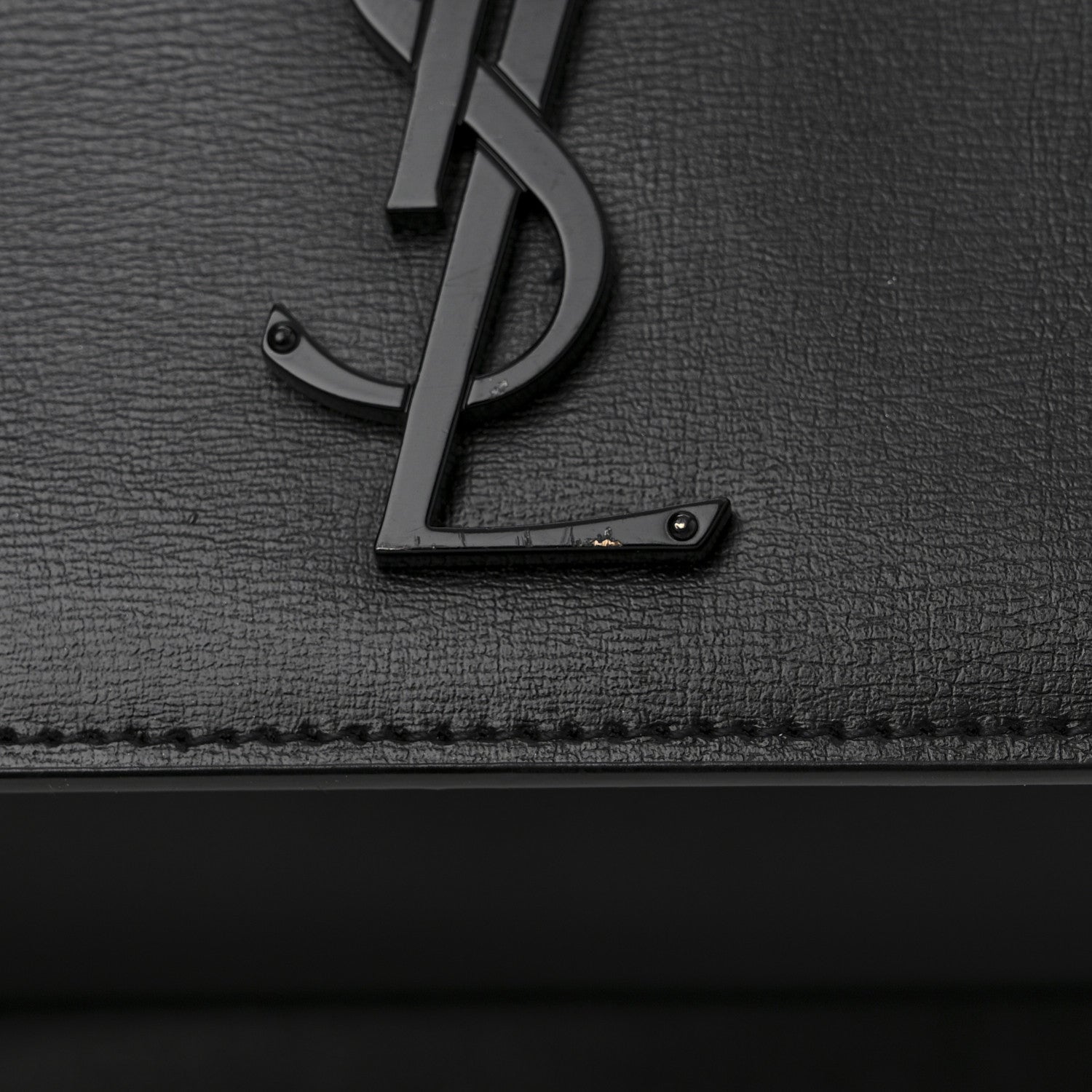 Saint Laurent Calfskin Large Monogram Monochrome Sunset Black 13 of 13