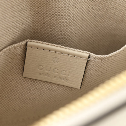 Gucci GG Supreme Monogram Azalea Calfskin Mini Horsebit 1955 Top Handle Bag Beige Ebony Mystic White 6 of 12
