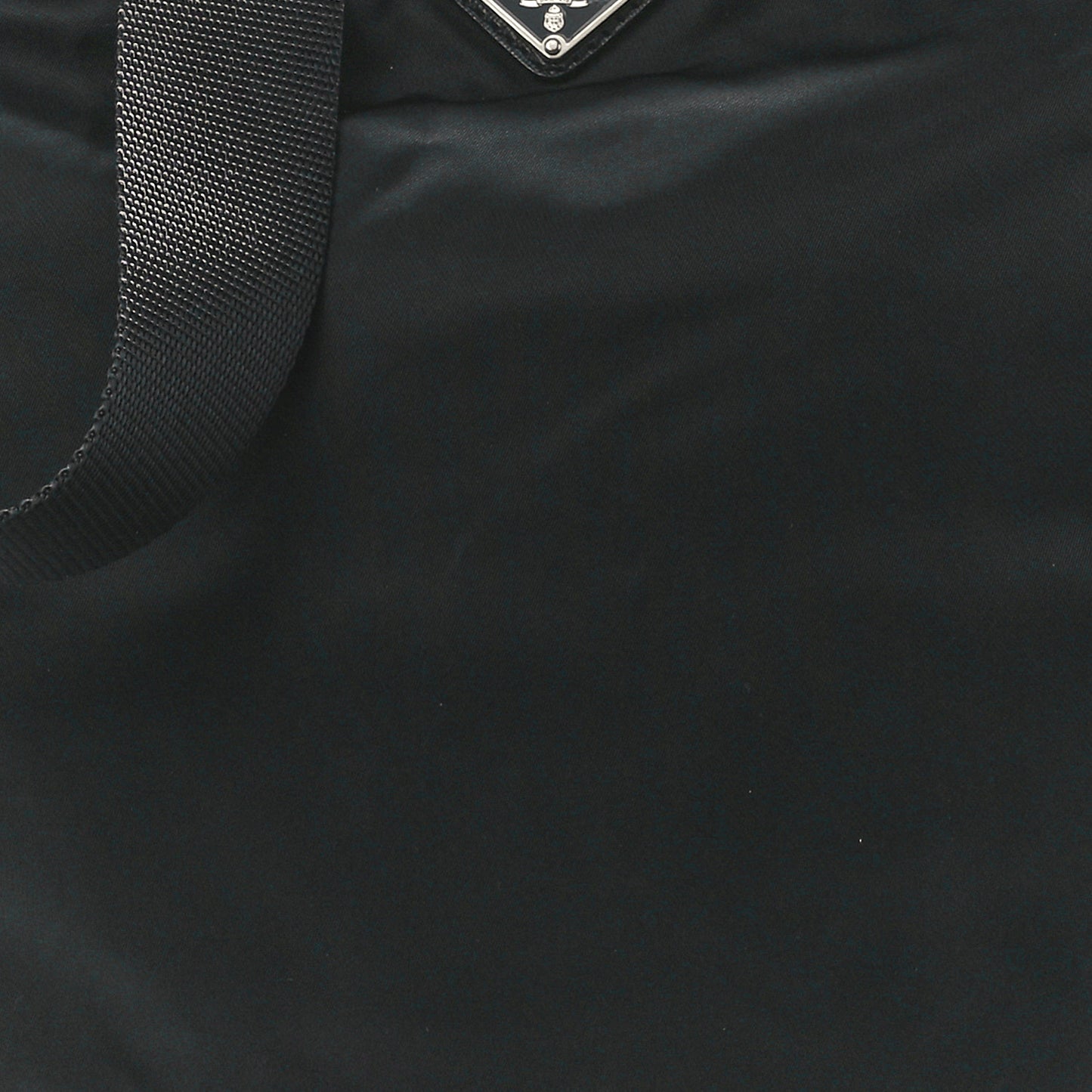 Nylon Flat Messenger Bag Black