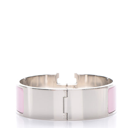 Hermes Enamel Wide Clic Clac H Bracelet GM Rose Nacarat 3 of 5