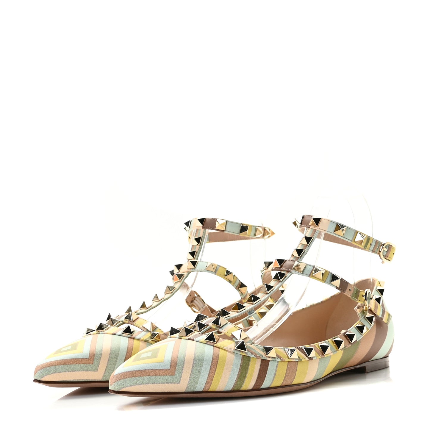 Nappa Native Couture 1975 Rockstud Cage Ballerina Flats 39 Multicolor