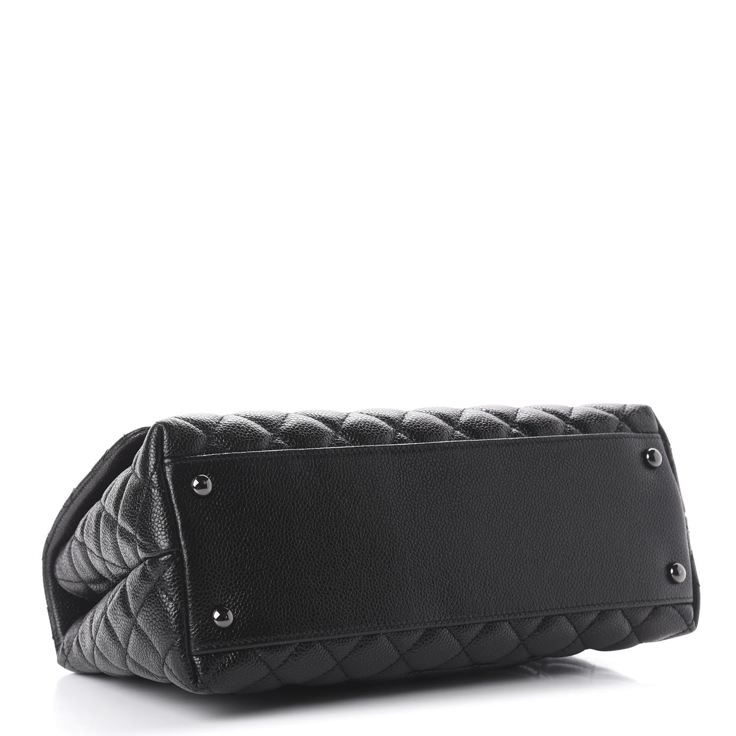 Chanel Caviar Quilted Small Coco Handle Flap So Black 5 of 12