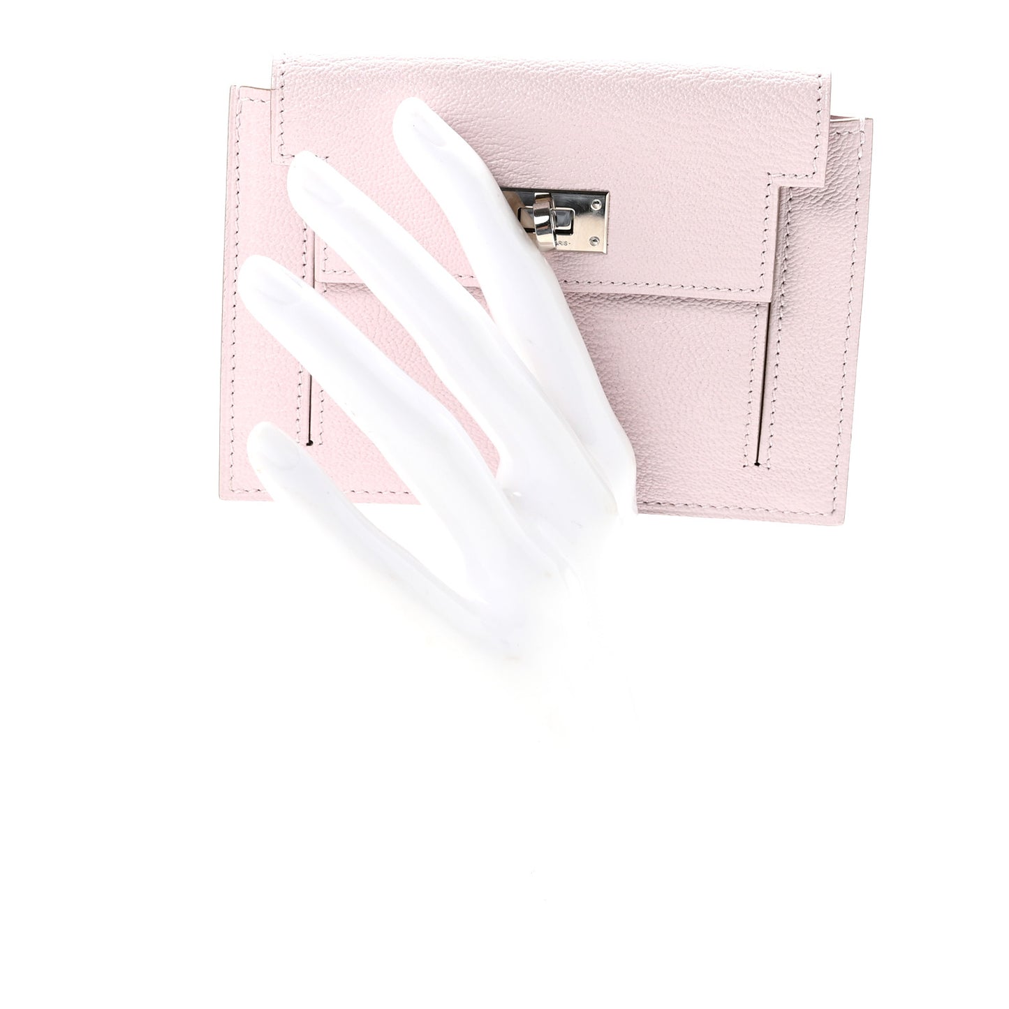 Chevre Mysore Kelly Pocket Compact Wallet Mauve Pale