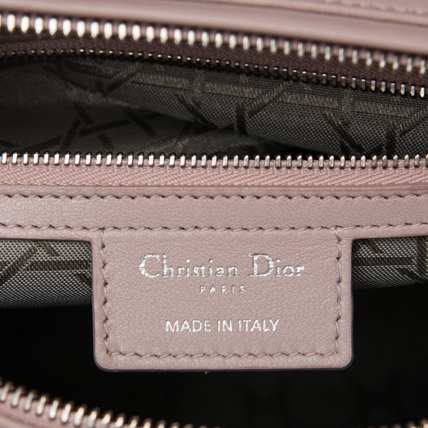 Lambskin Cannage Large Lady Dior Rose Poudre
