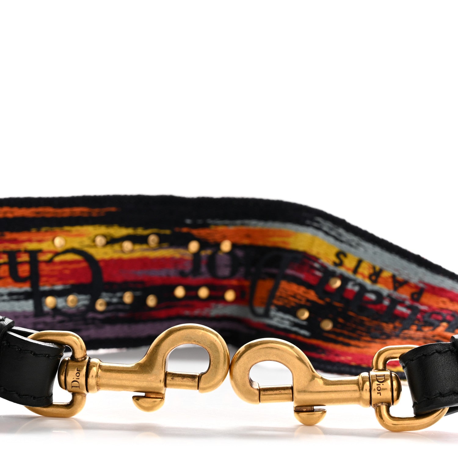 Christian Dior Canvas Embroidered Studded Rainbow J’Adior Shoulder Strap 3 of 6