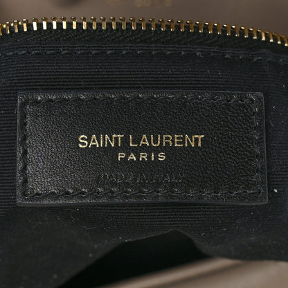 Saint Laurent Lambskin Quilted Toy Loulou Puffer Monogram Chain Satchel Dark Beige 5 of 9