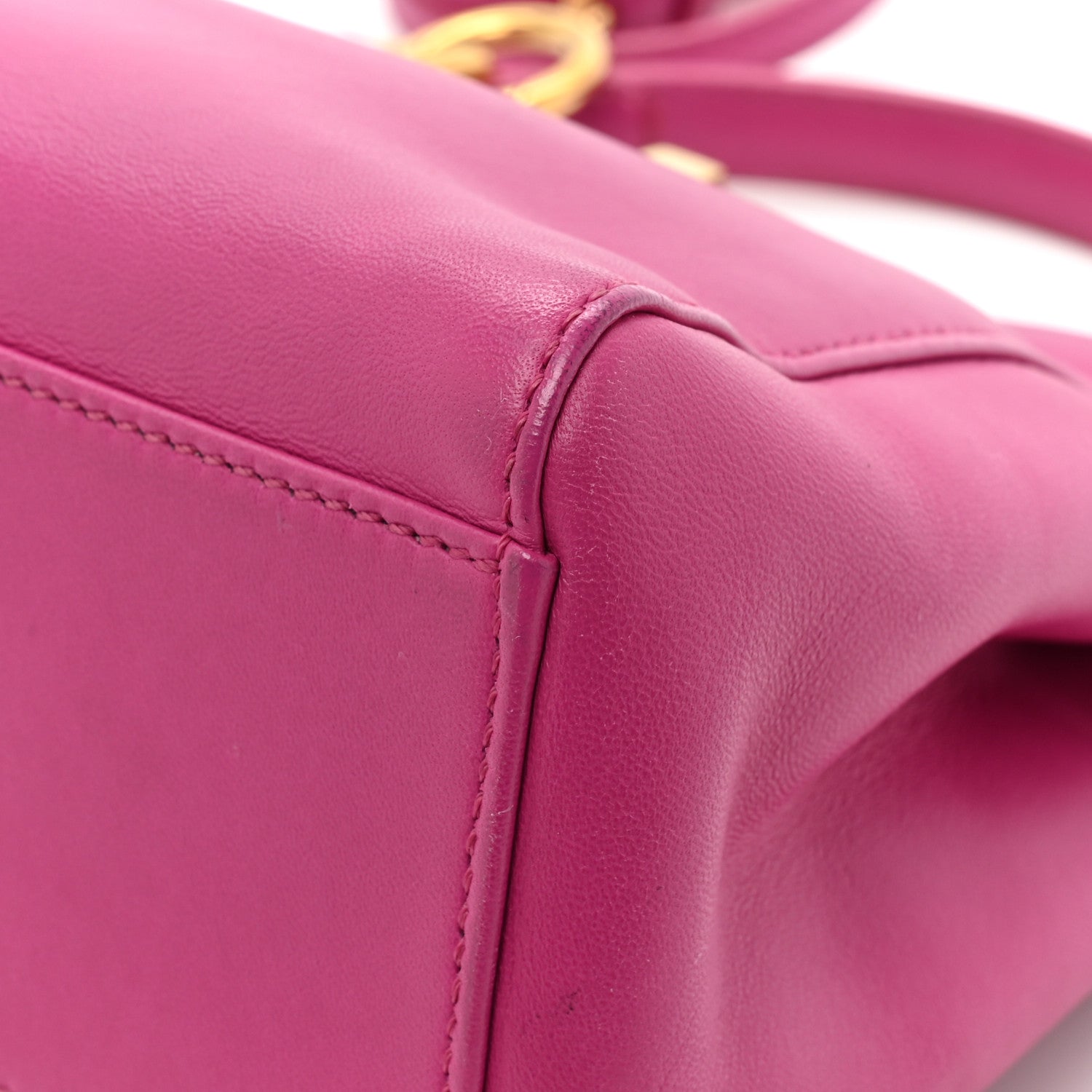 Fendi Nappa Mini Peekaboo Iconic Satchel Magenta 13 of 15