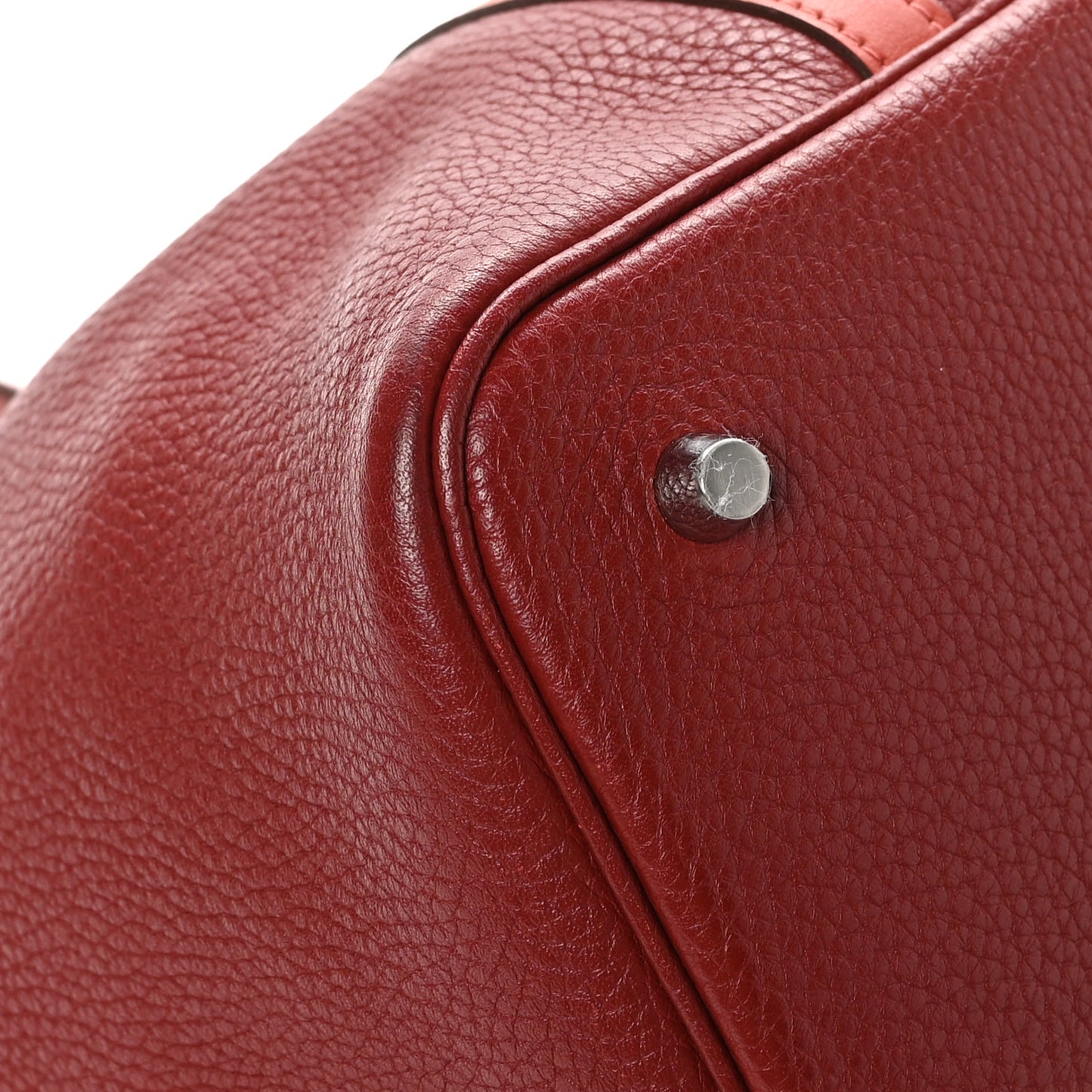 Taurillon Clemence Swift Picotin Lock 22 MM Rouge H Brique