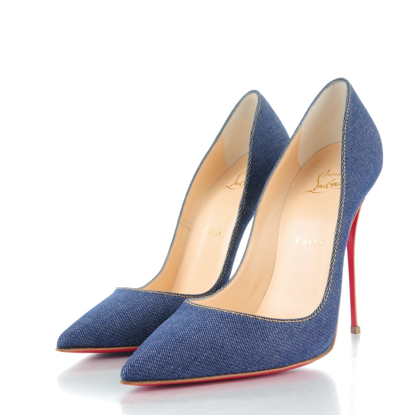Denim Jazz Calf So Kate 120 Pumps 38.5 Blue White
