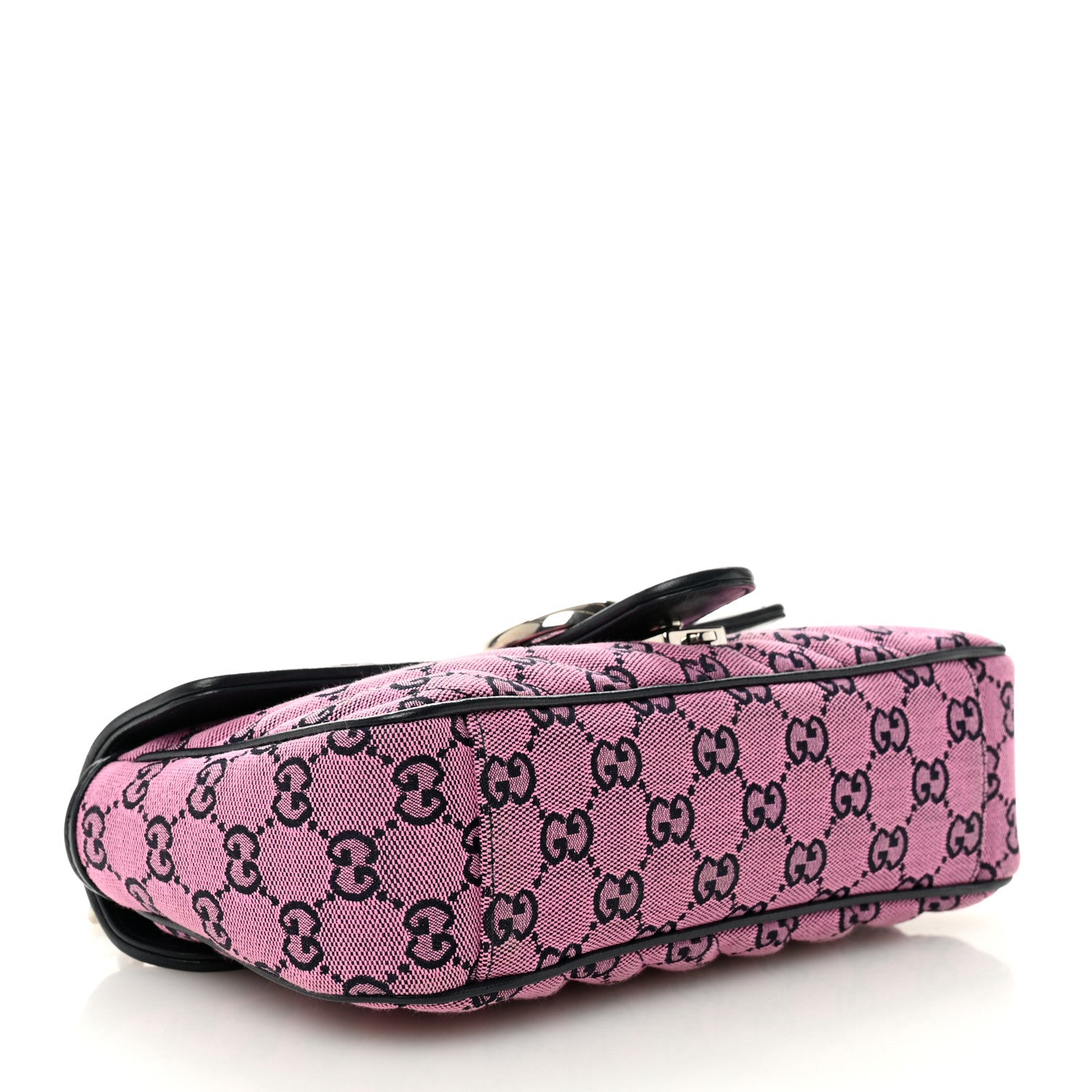 Gucci Monogram Multicolor Matelasse Diagonal Small GG Marmont Shoulder Bag Pink Blue 4 of 10