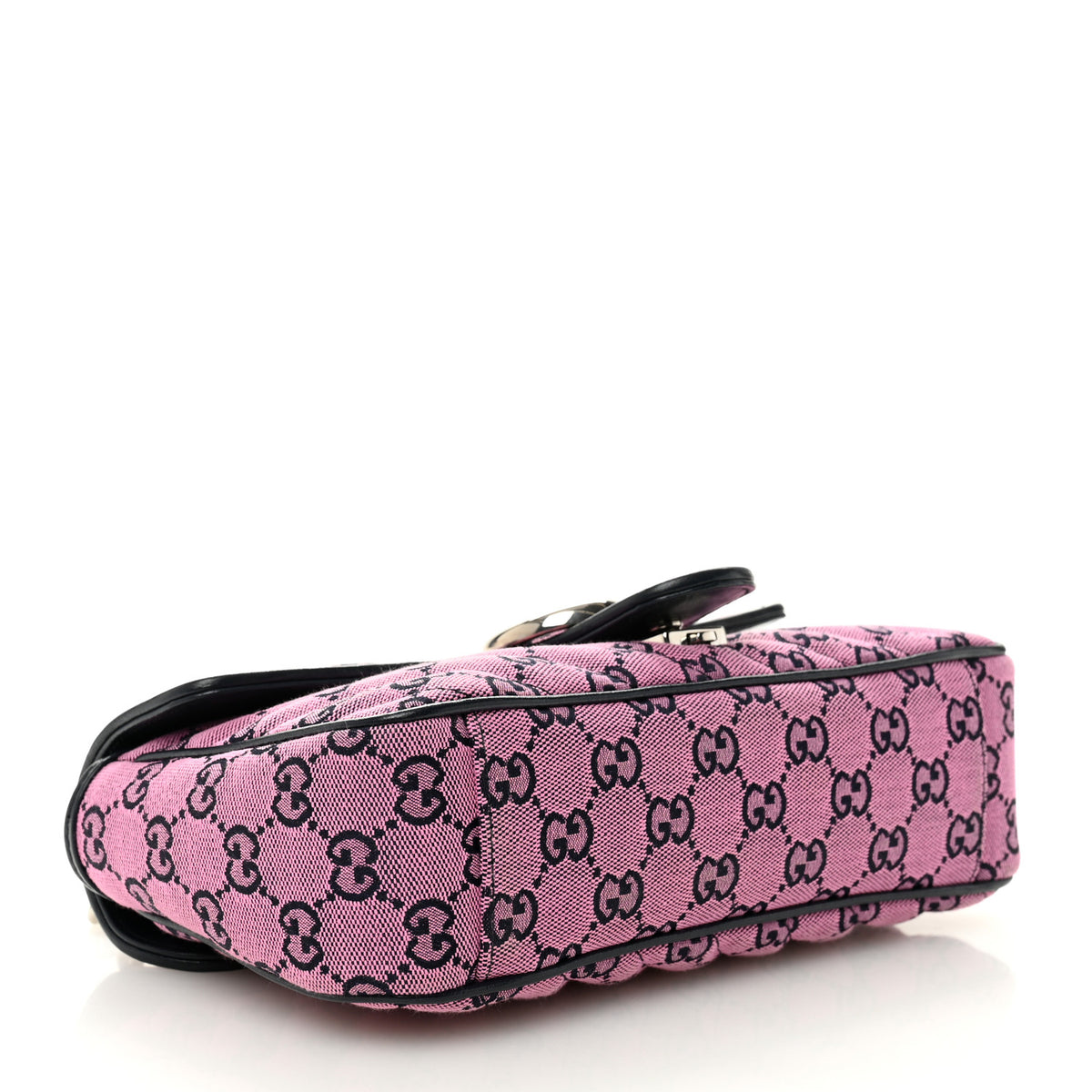 Gucci Monogram Multicolor Matelasse Diagonal Small GG Marmont Shoulder Bag Pink Blue 4 of 10
