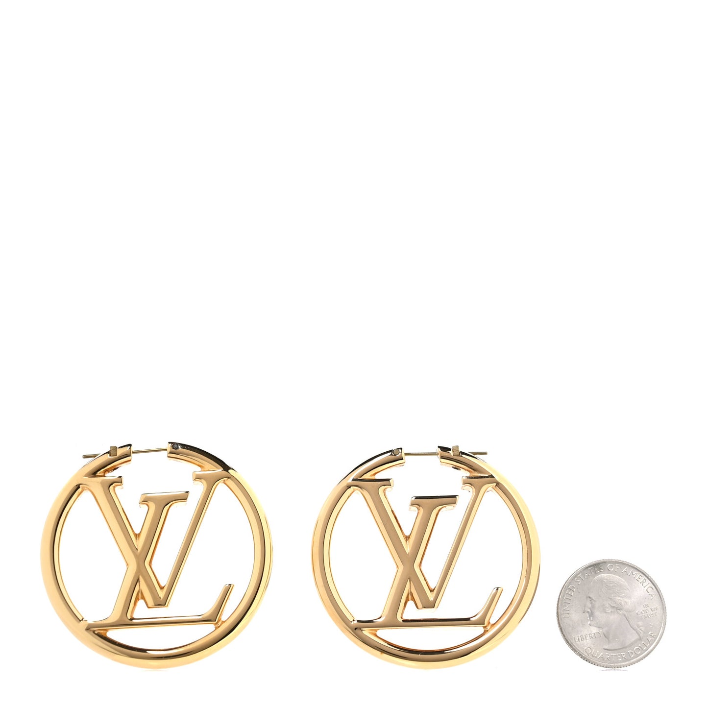 Metal Louise Hoop Earrings Gold