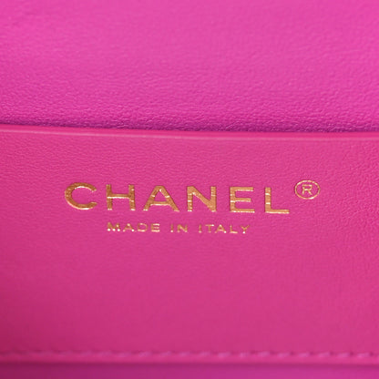 Chanel Caviar Quilted Mini Top Handle Flap Dark Pink 6 of 10