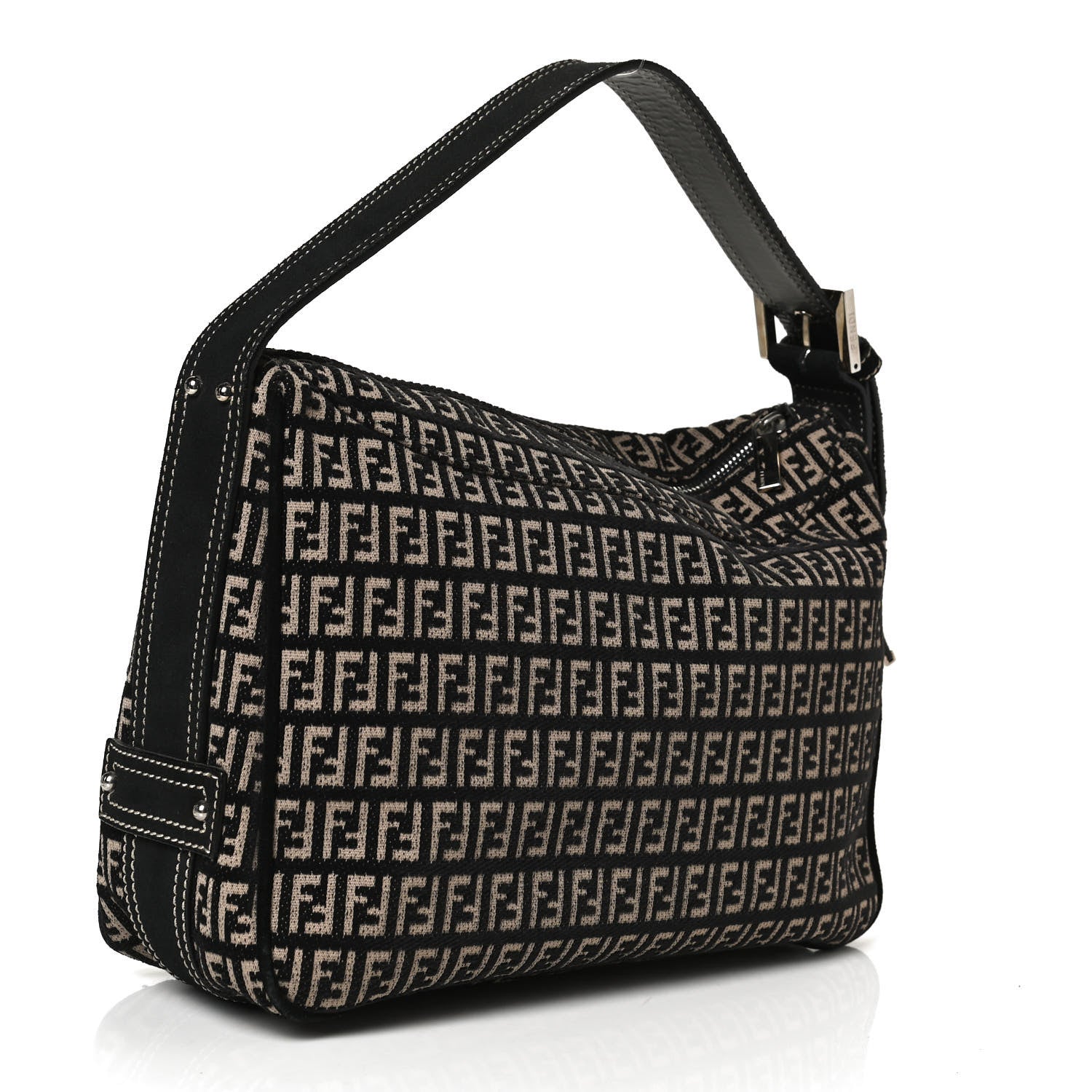 Fendi Zucchino Shoulder Bag Dark Brown 3 of 11