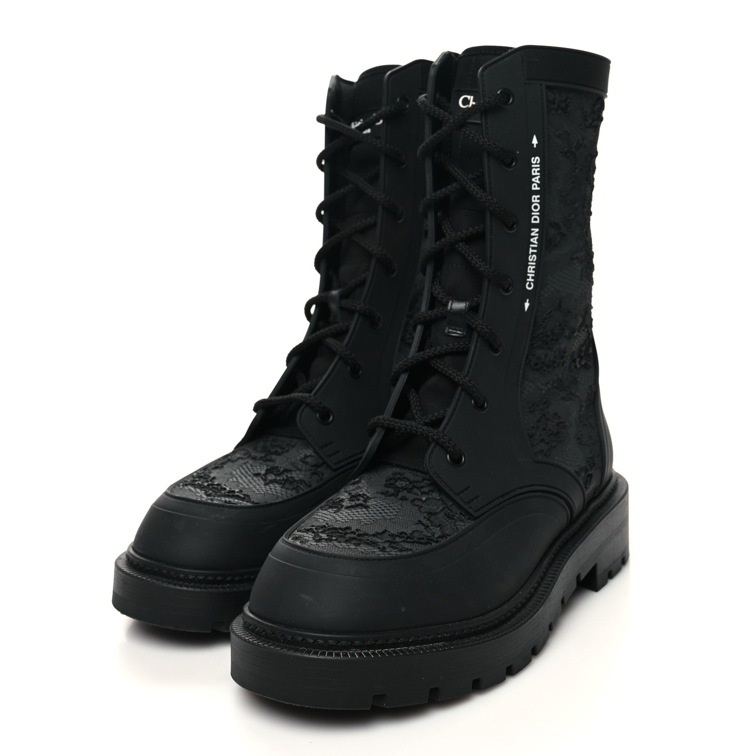 Christian Dior Rubber Diorcamp Boots 37.5 Black 3 of 9