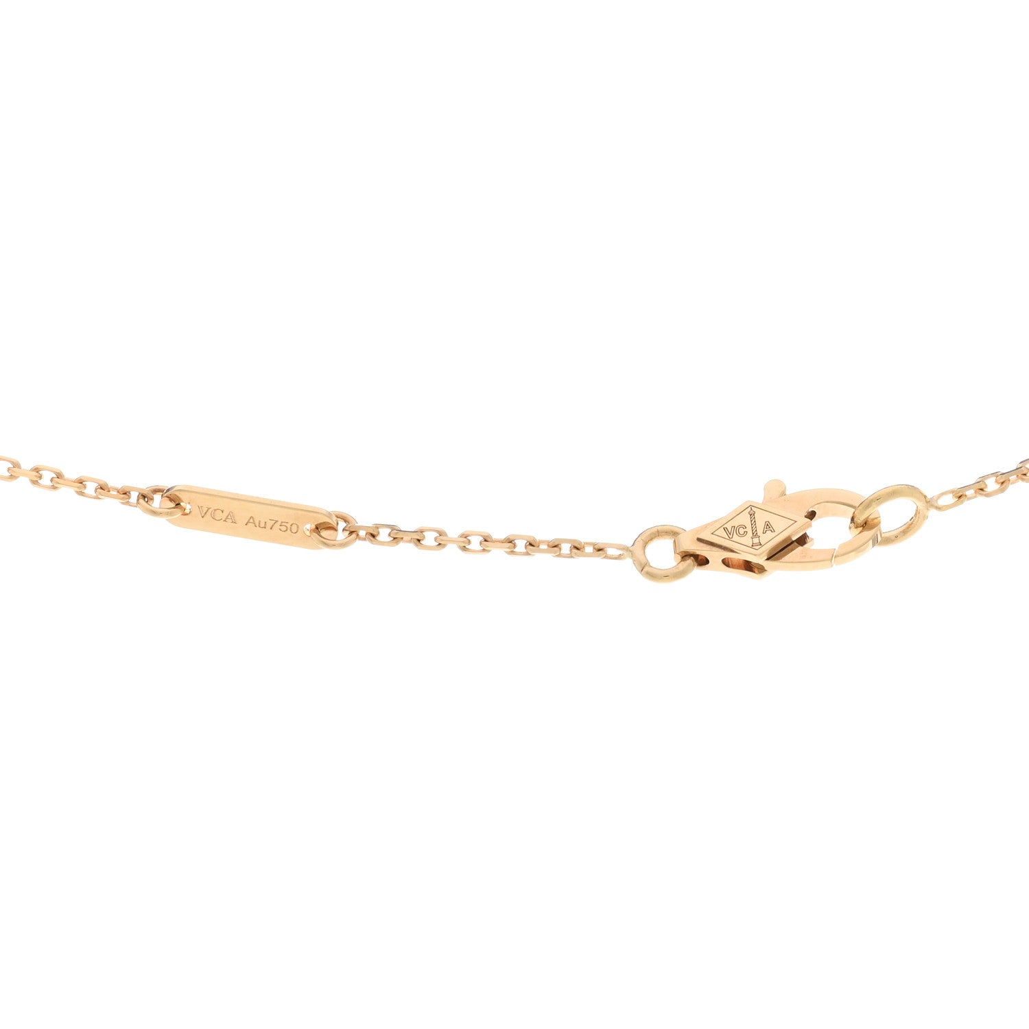 Van Cleef & Arpels 18K Yellow Gold Mother of Pearl Sweet Alhambra Butterfly Pendant Necklace 4 of 5