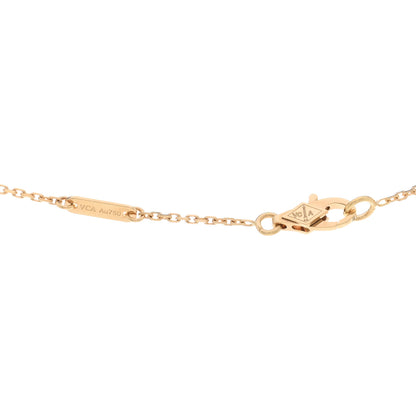 Van Cleef & Arpels 18K Yellow Gold Mother of Pearl Sweet Alhambra Butterfly Pendant Necklace 4 of 5