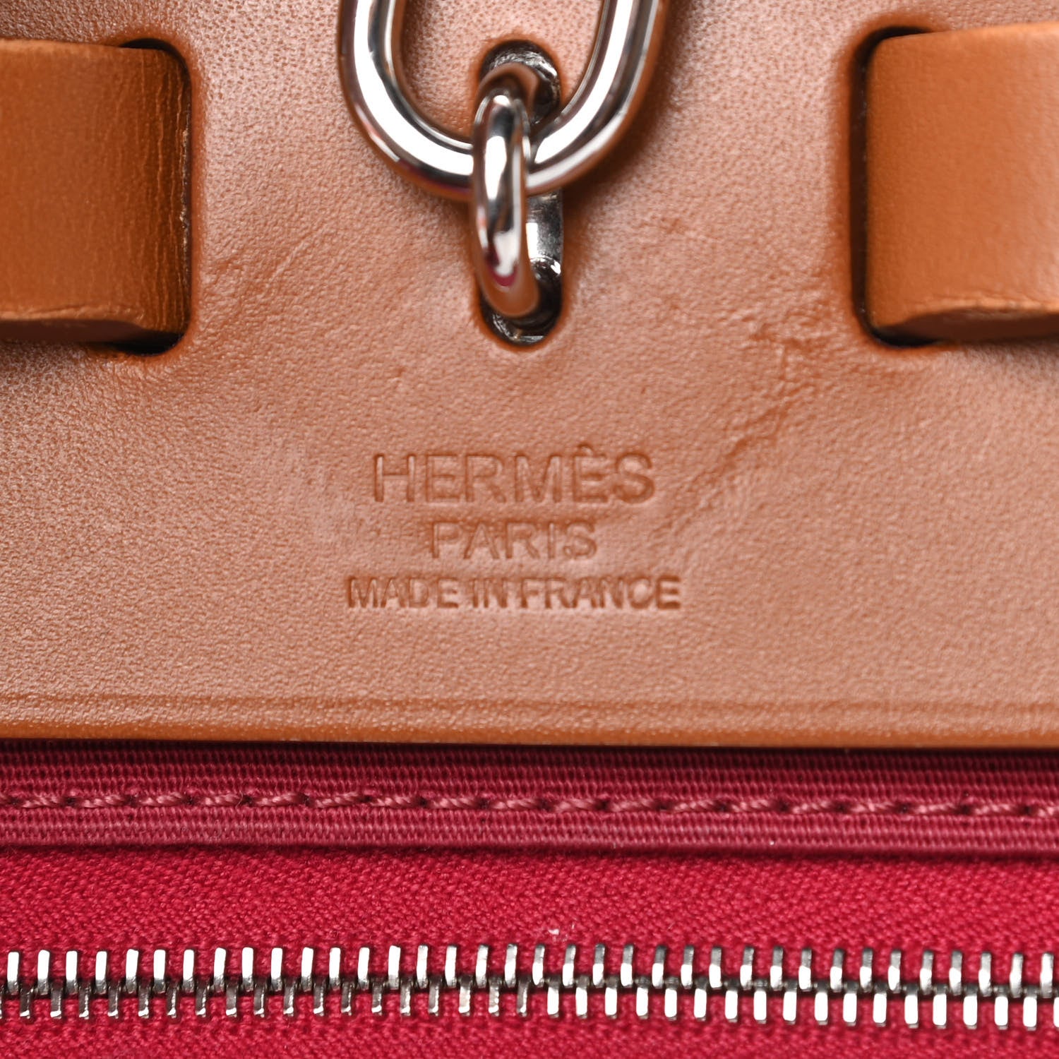 Hermes Vache Hunter Toile Herbag Zip 31 PM Rubis 7 of 16