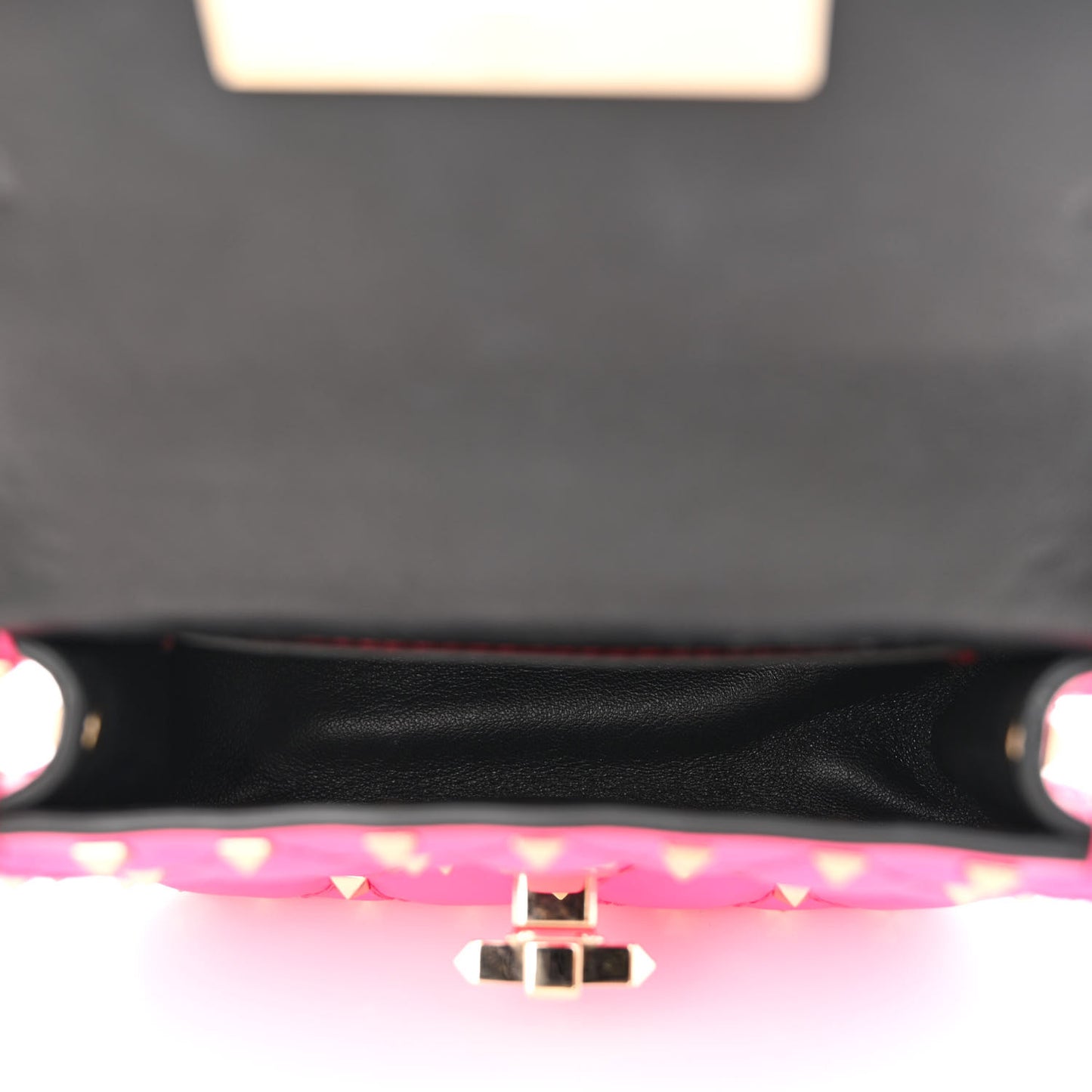 Calfskin Micro Rockstud Spike Shoulder Bag Azalea