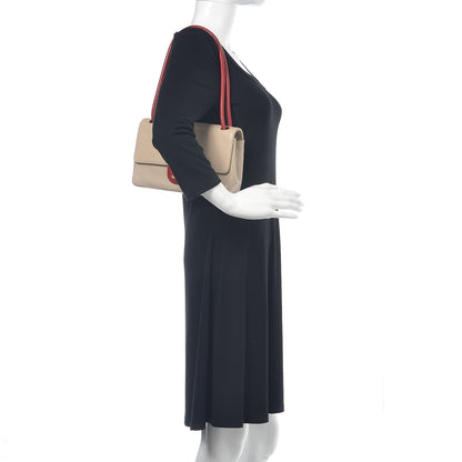 Chanel Lambskin Perforated Medium Single Flap Bag Red Beige 2 of 14