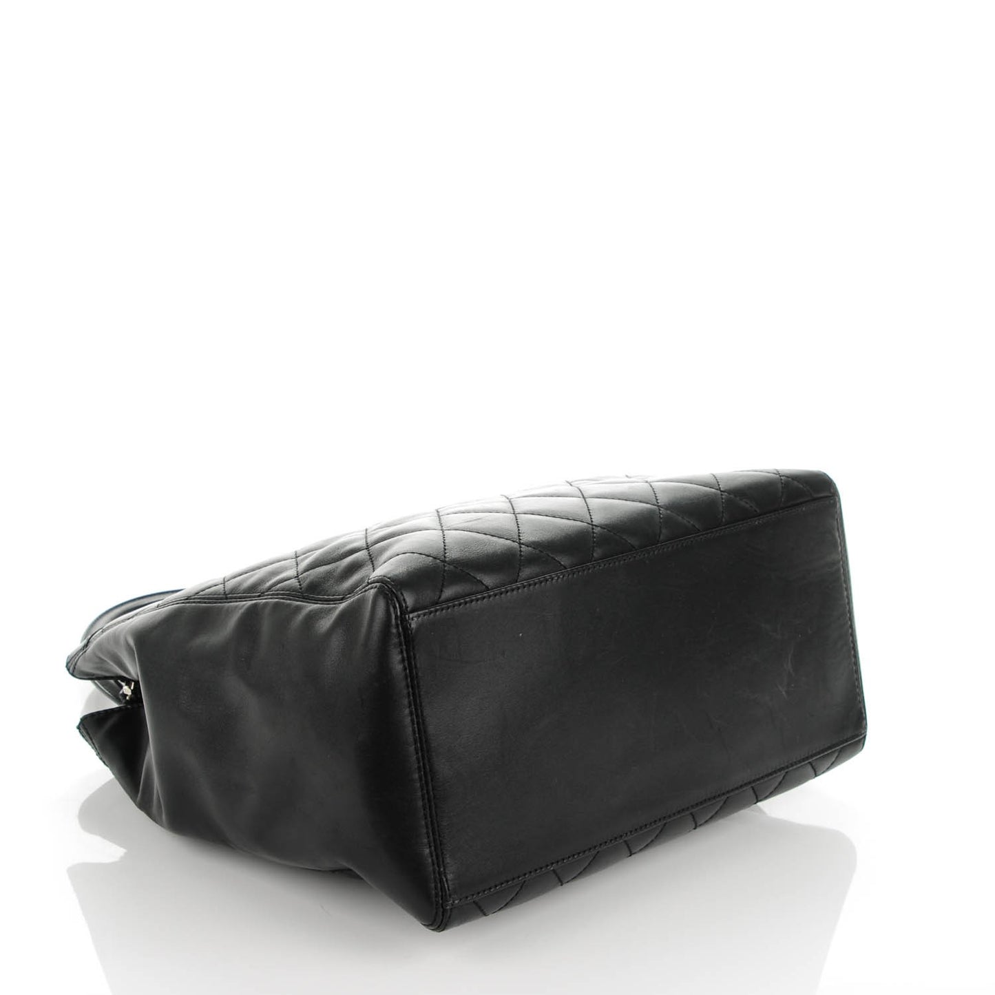 Lambskin Quilted Tote Black