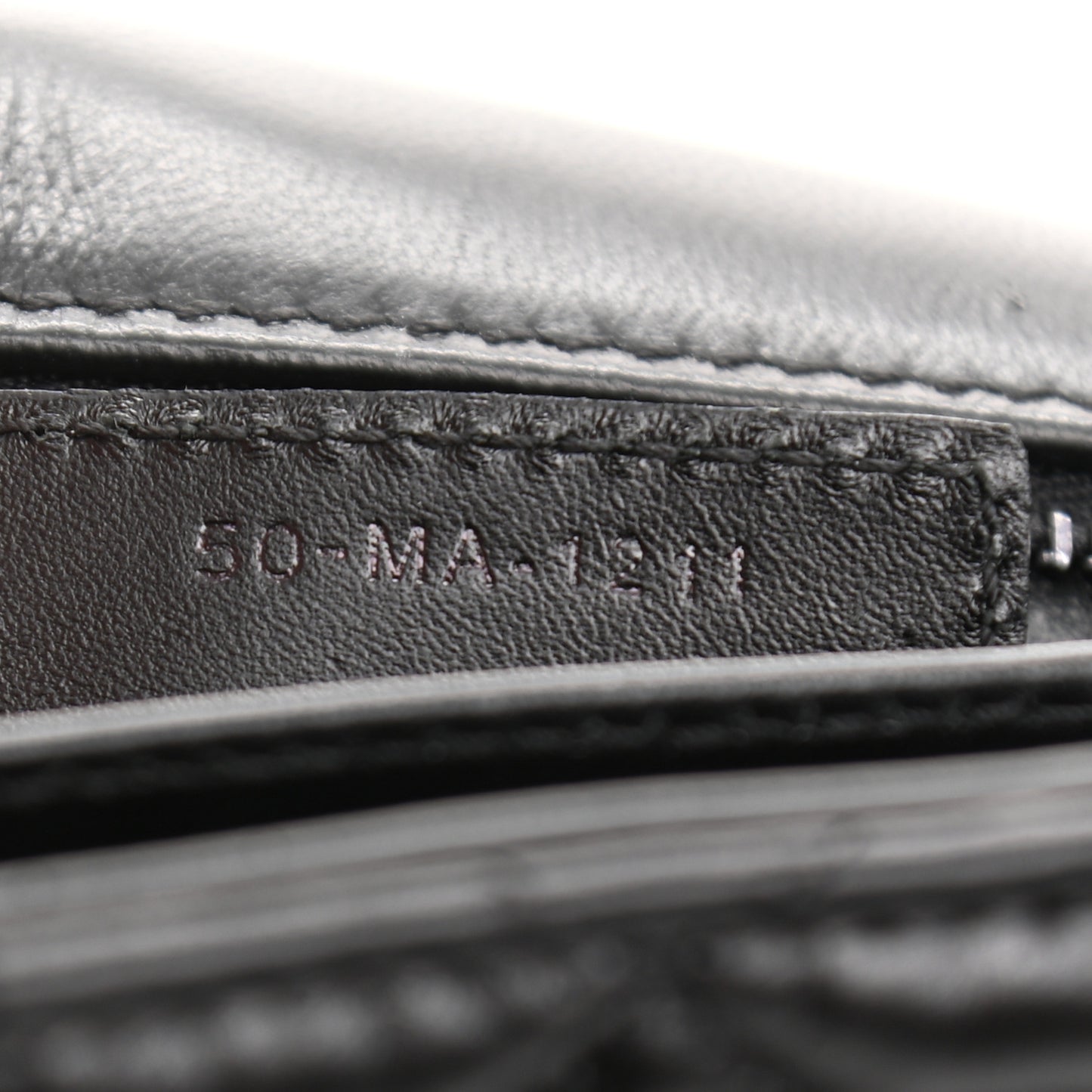 Calfskin Macrocannage Large Caro Bag Black
