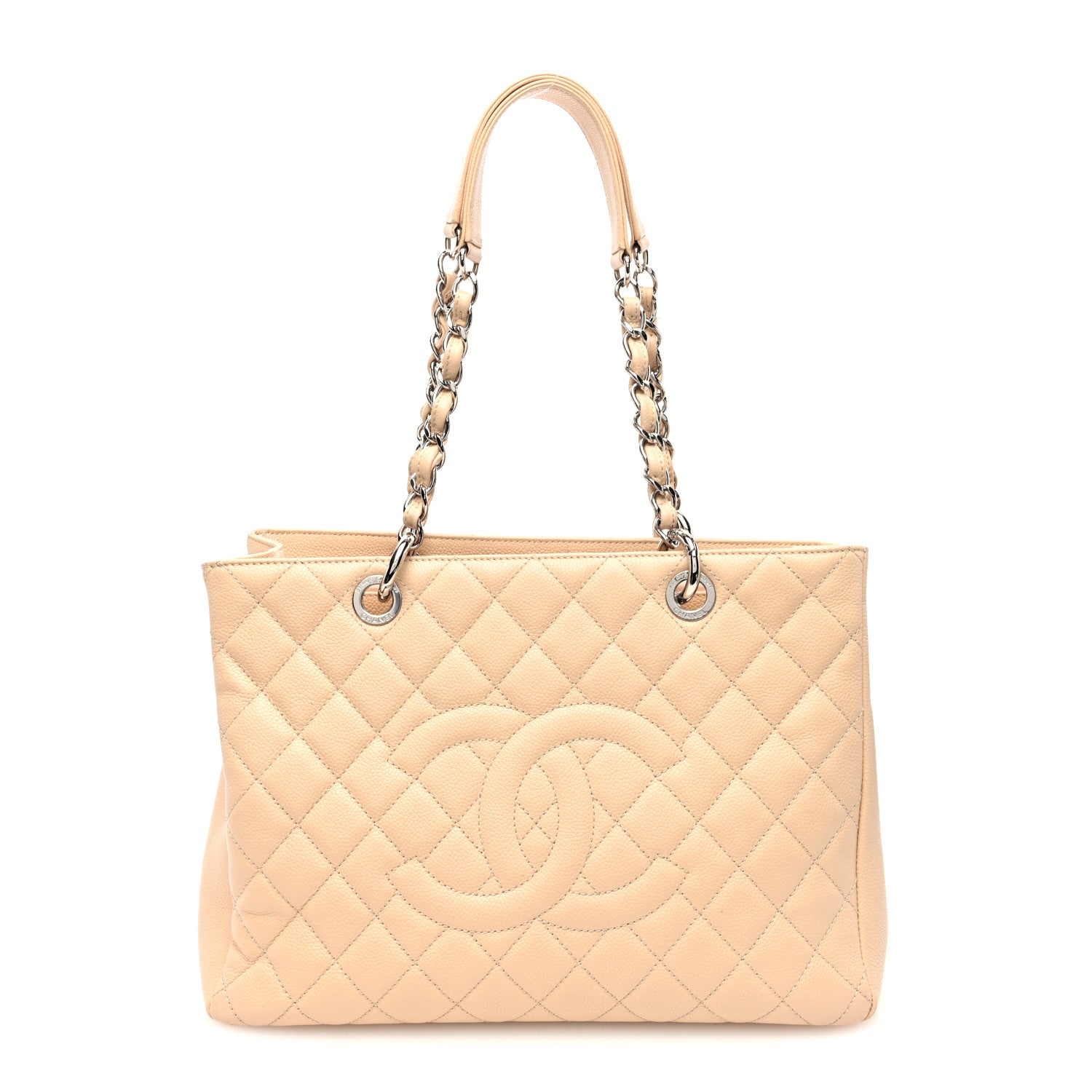 Chanel Caviar Quilted Grand Shopping Tote GST Beige Clair 1 of 11