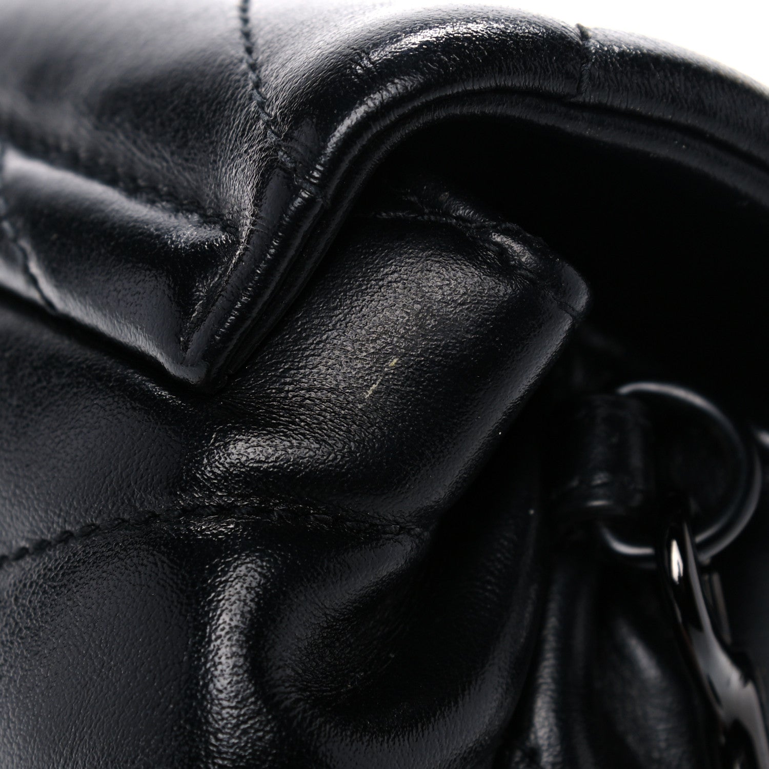 Saint Laurent Calfskin Y Quilted Monogram Toy Loulou Crossbody Bag Black 12 of 12