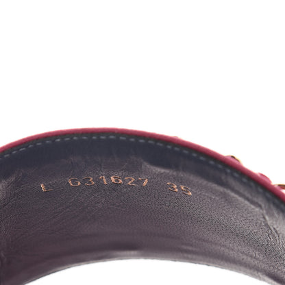 Chanel Satin Chain Flat Sandals 35 Dark Fuchsia 8 of 11