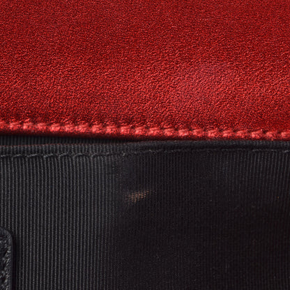 Chanel Metallic Patent Quilted Medium Boy Flap Red 10 of 16