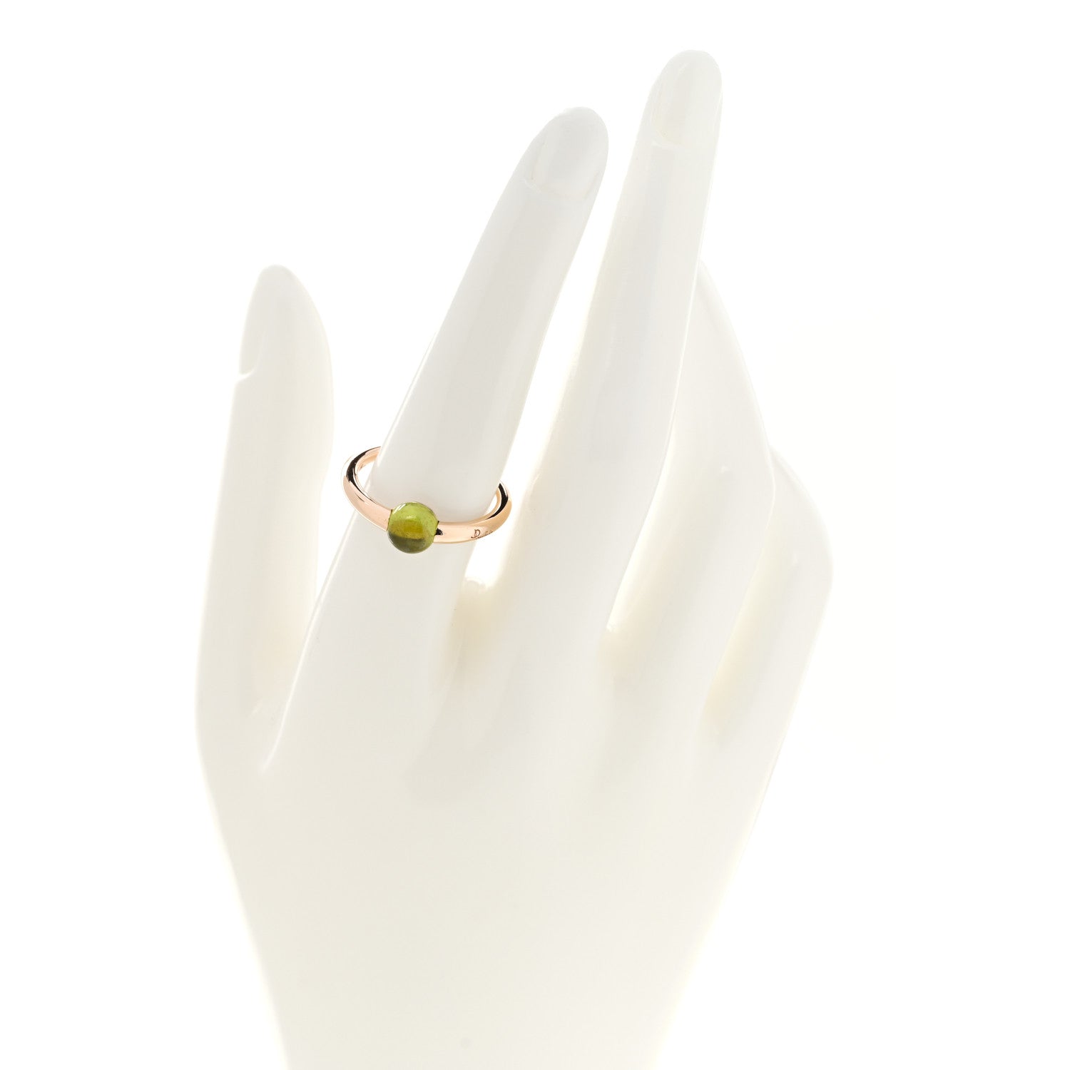 Pomellato 18K Rose Gold Peridot M'Ama Non M'Ama Ring 55 7.25 2 of 9
