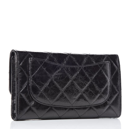 Chanel Glazed Calfskin Quilted Reissue Long Flap Wallet So Black 3 of 10
