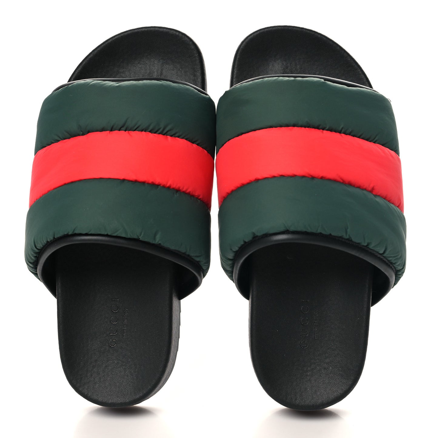 Nylon Web Womens Slide Sandals 37 Black Green Red