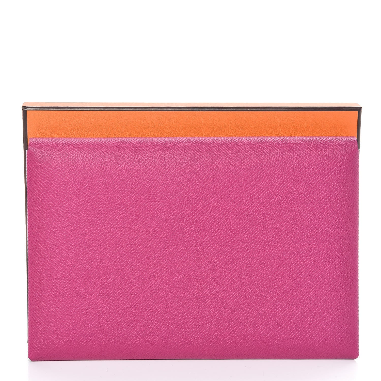 Hermes Epsom Calvi Pouch Rose Poupre Bleu Electrique 10 of 12
