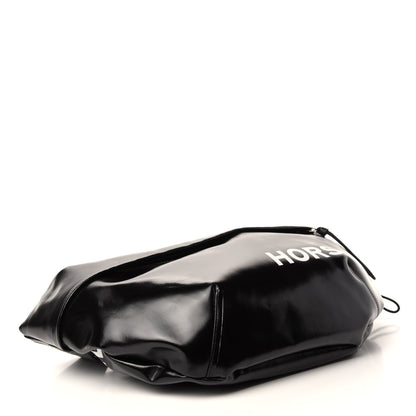 Burberry Coated Canvas Horseferry Print Extra Large Bum Bag Black 4 of 9