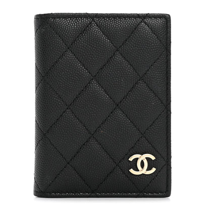 Chanel Caviar Quilted Card Holder Wallet Black 1 of 12