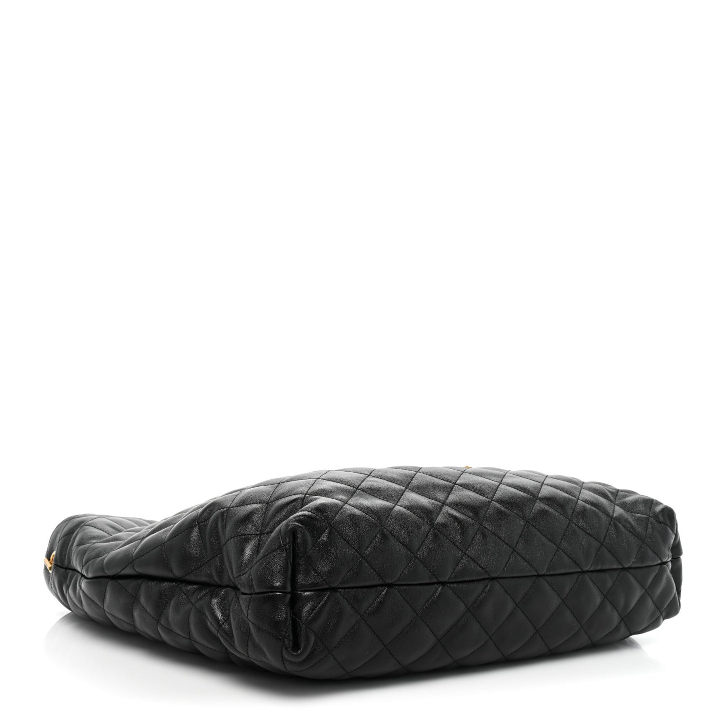 Lambskin Quilted Maxi Icare Shopping Tote Black