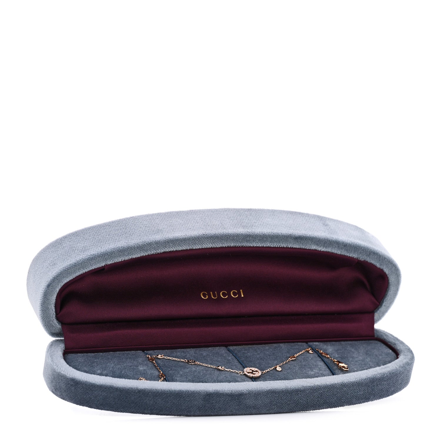 Gucci 18K Rose Gold Diamond GG Running Bracelet 6 of 6