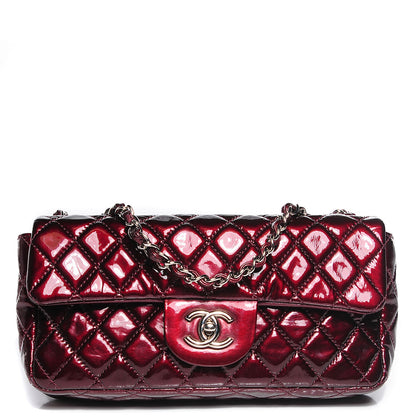 Chanel Patent Quilted East West Flap Bordeaux 1 of 8