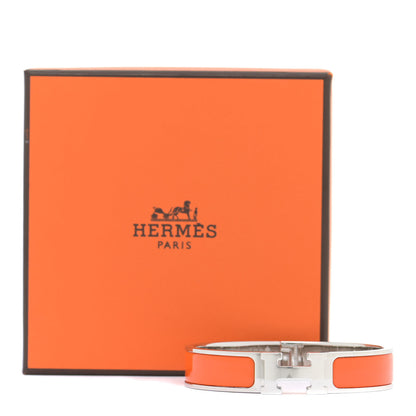 Hermes Enamel Narrow Clic Clac H Bracelet PM Orange 6 of 6
