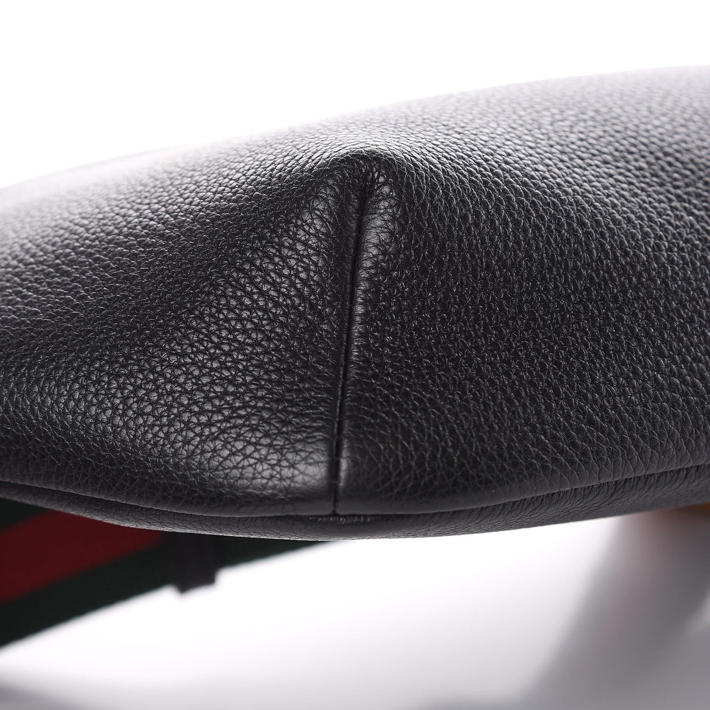 Grained Calfskin Logo Belt Bag Black
